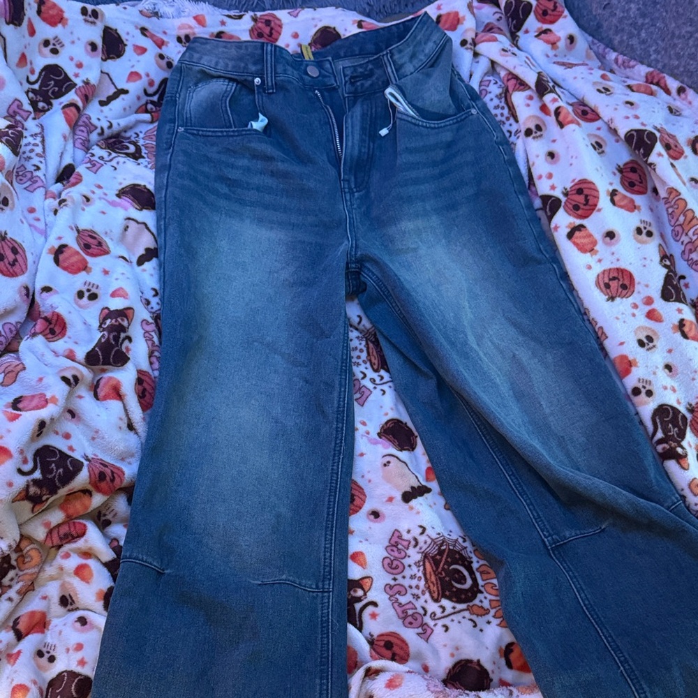 SHEIN Dark Blue Flare Jeans